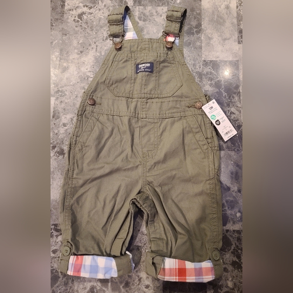 BNWT OshKosh B'gosh Olive Green Overalls